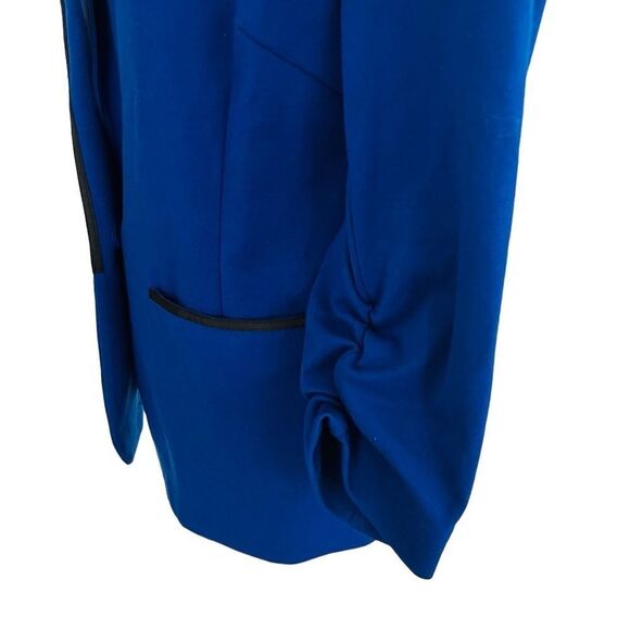 Laundry by Shelli Segal royal blue/ black trim Ponte knit blazer size 12. - Picture 6 of 8